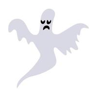 silhouette abstraite de visage de fantôme d'halloween pour la conception de célébration vecteur