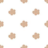 motif floral vectorielle continue avec des fleurs. flore printanière. style enfant simple dessiné à la main. jolie petite pour tissu, textile, papier peint. papier numérique sur fond blanc vecteur