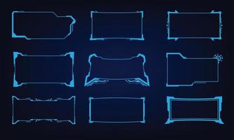 ensemble d'éléments d'interface utilisateur modernes de science-fiction. hud abstrait futuriste. bon pour l'interface utilisateur du jeu. illustration vectorielle eps10 vecteur