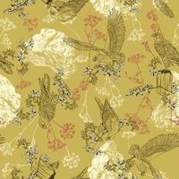 papier peint, tissu ou design, motif floral. vecteur