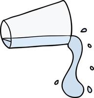 dessin animé mignon boire de l'eau vecteur