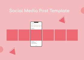 modèle de publication de carrousel de médias sociaux vecteur