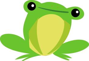 grenouille heureuse, illustration, vecteur sur fond blanc.