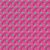 modèle sans couture de cercles roses. style papier découpé. illustration vectorielle. vecteur