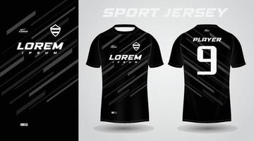 conception de maillot de sport chemise noire vecteur