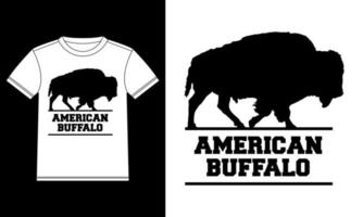 conception de t-shirt de bovins de bison américain vecteur