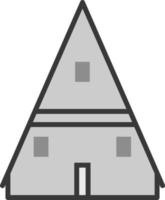 bâtiment triangle, illustration, sur fond blanc. vecteur
