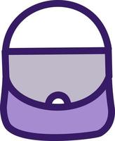 sac de mode violet, illustration, vecteur sur fond blanc.