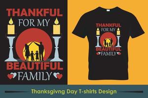 conception de t-shirt de thanksgiving, typographie t-shirt pro vecteur