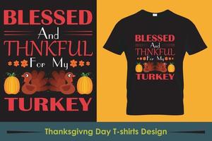 conception de t-shirt de thanksgiving, typographie t-shirt pro vecteur