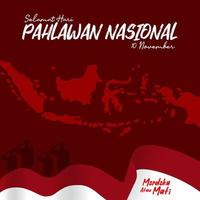 journée des anciens combattants indonésiens 10 novembre hari pahlawan vecteur