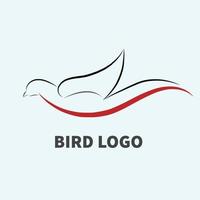 logo colombe oiseaux vecteur