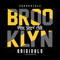 brooklyn typographie conception t-shirt impression illustration vectorielle vecteur