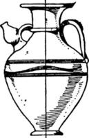 pot à bec de tuyau jersalemian, illustration vintage. vecteur