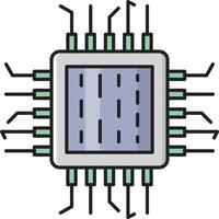 illustration vectorielle de puce cpu sur fond.symboles de qualité premium.icônes vectorielles pour le concept et la conception graphique. vecteur