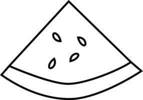 pastèque sucrée, icône illustration, vecteur sur fond blanc