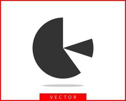 icône de graphique à secteurs. vecteur de diagramme de cercle. modèle de logo graphiques graphiques.