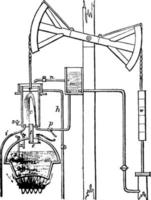 moteur newcomens, illustration vintage. vecteur