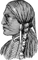 apache, illustration vintage. vecteur