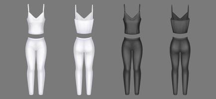 femme vêtements 3d vecteur pantalons serrés et débardeur