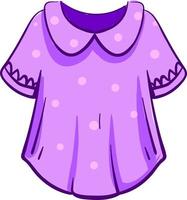 chemise violette, illustration, vecteur sur fond blanc.