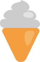 emporter de la crème glacée en cône, illustration, vecteur sur fond blanc.