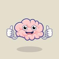 cerveau mascotte vector art illustration