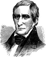 william henry harrison, illustration vintage vecteur