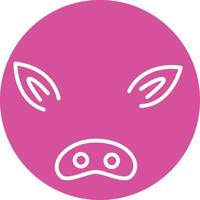 animal cochon, illustration, vecteur sur fond blanc.