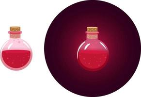 potion magique, illustration, vecteur sur fond blanc.