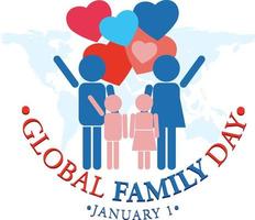 création du logo de la journée mondiale de la famille vecteur