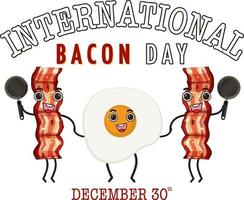 modèle d'affiche de la journée internationale du bacon vecteur