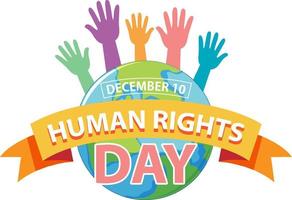 texte de la journée internationale des droits de l'homme pour la conception de bannières vecteur