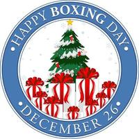 conception de bannière joyeux jour de boxe vecteur