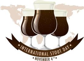 conception de bannière de la journée internationale des stouts vecteur