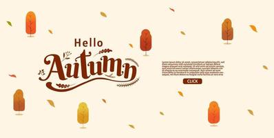 bonjour lautomne, le jour de thanksgiving, automne, typographie, conception de calligraphie, vecteur