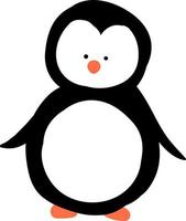 Pingouin mignon, illustration, vecteur sur fond blanc.