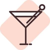restaurant martini, illustration, vecteur sur fond blanc.