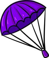 Parachute violet, illustration, vecteur sur fond blanc