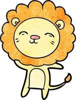 personnage de lion de vecteur en style cartoon