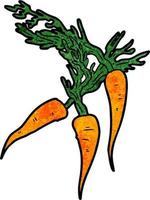 bouquet de carottes de dessin animé vecteur