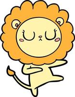 dessin animé lion dansant vecteur