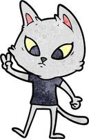 personnage de chat de vecteur en style cartoon