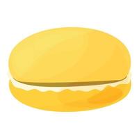 illustration vectorielle de macaron jaune vecteur