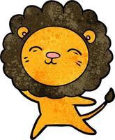 personnage de lion de vecteur en style cartoon