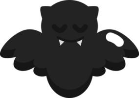 chauve-souris noire, illustration, vecteur, sur fond blanc. vecteur