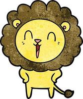 personnage de lion de vecteur en style cartoon