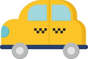 taxi jaune, illustration, vecteur sur fond blanc.