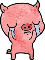 personnage de cochon de vecteur en style cartoon