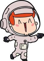 personnage d'astronaute de vecteur en style cartoon